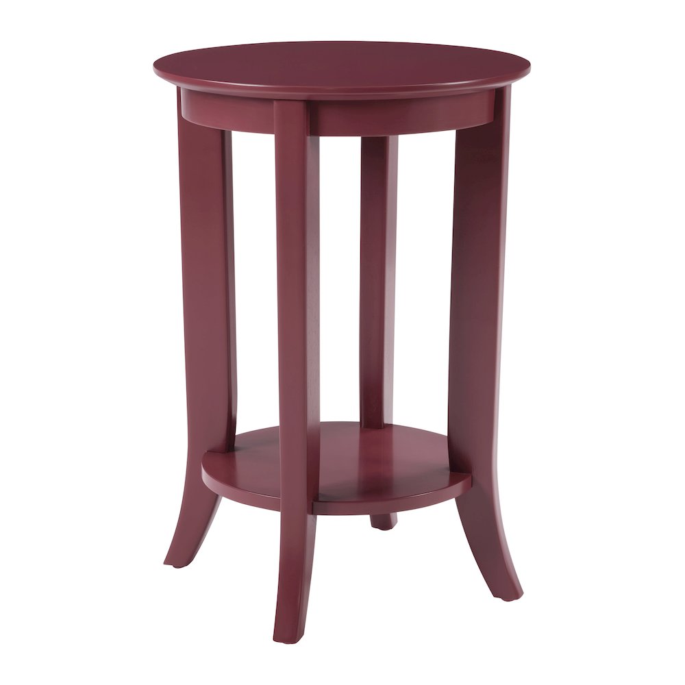 Golden Side Table in Maroon Wood Finish. Picture 1