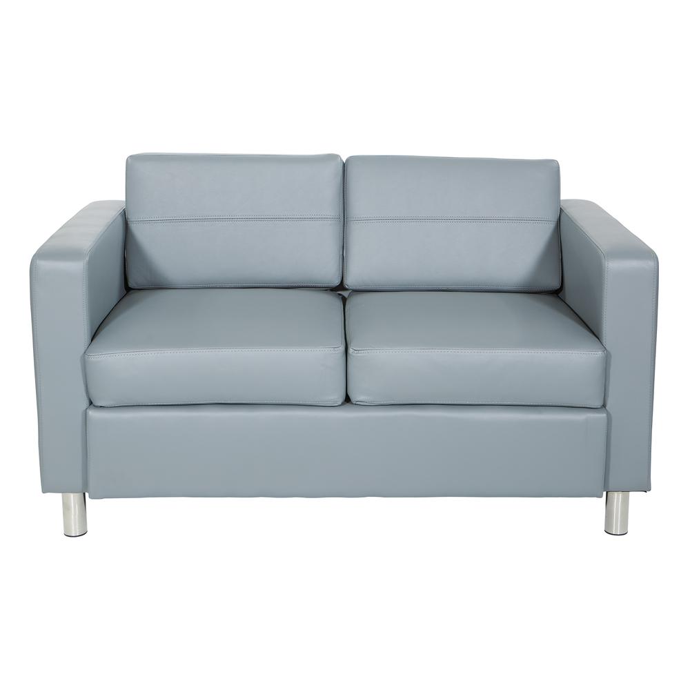 Pacific LoveSeat In Charcoal Grey Faux Leather, PAC52-U42. Picture 2