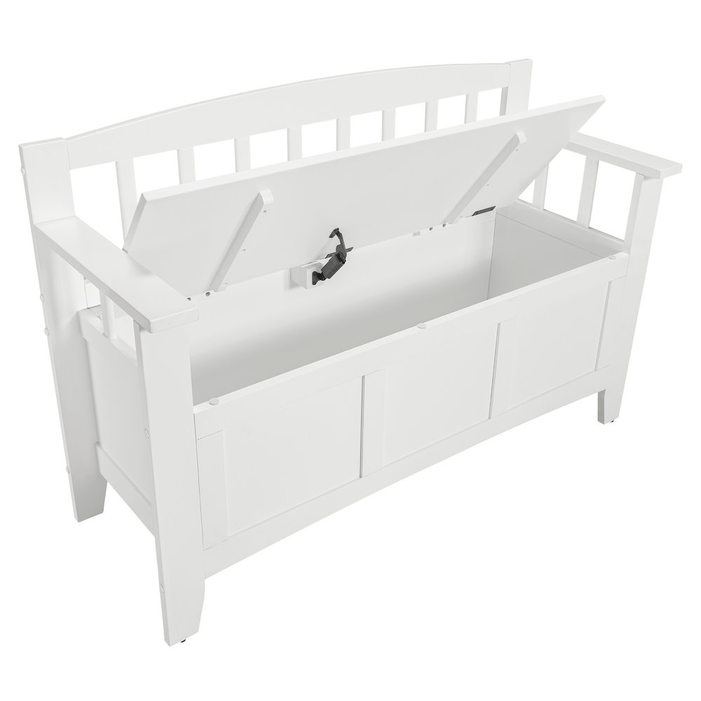 Metro Entry Way Bench with Sierra Snow White finish. Picture 6
