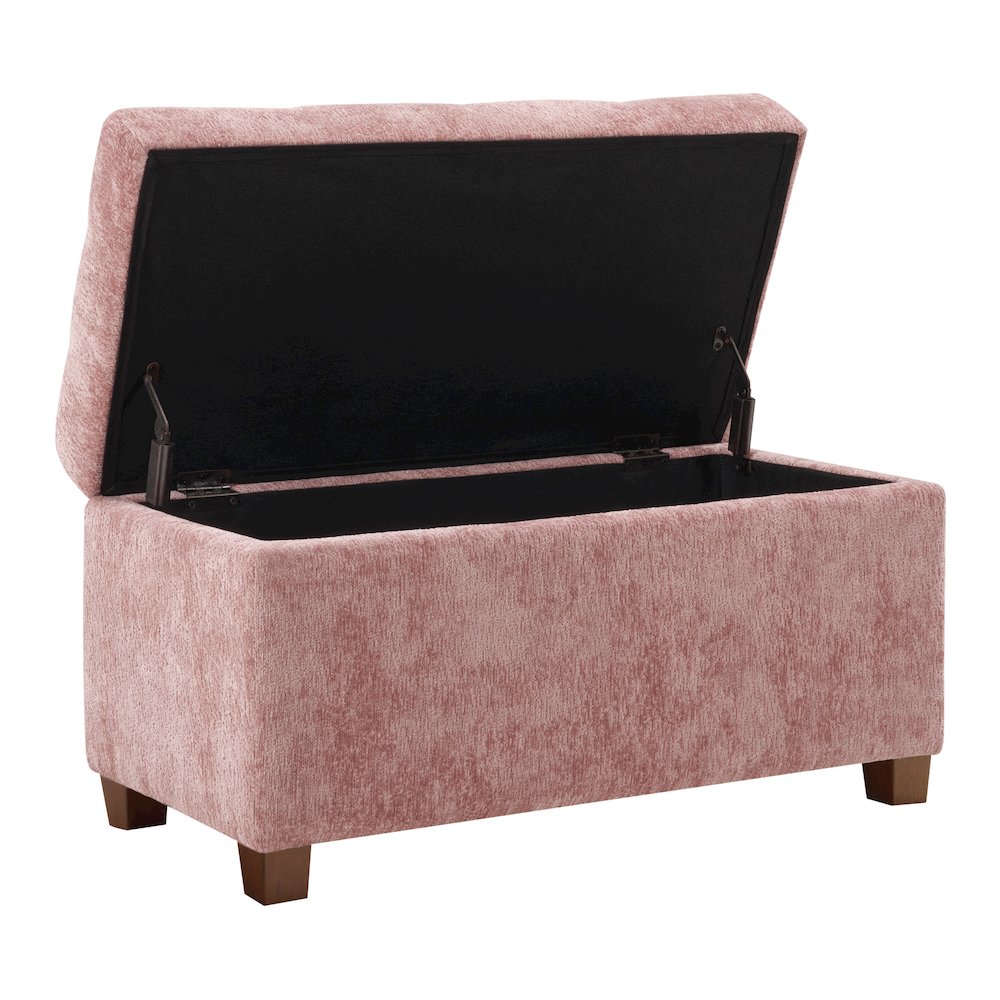 Metro Storage Ottoman in Dusty Rose Fabric. Picture 6