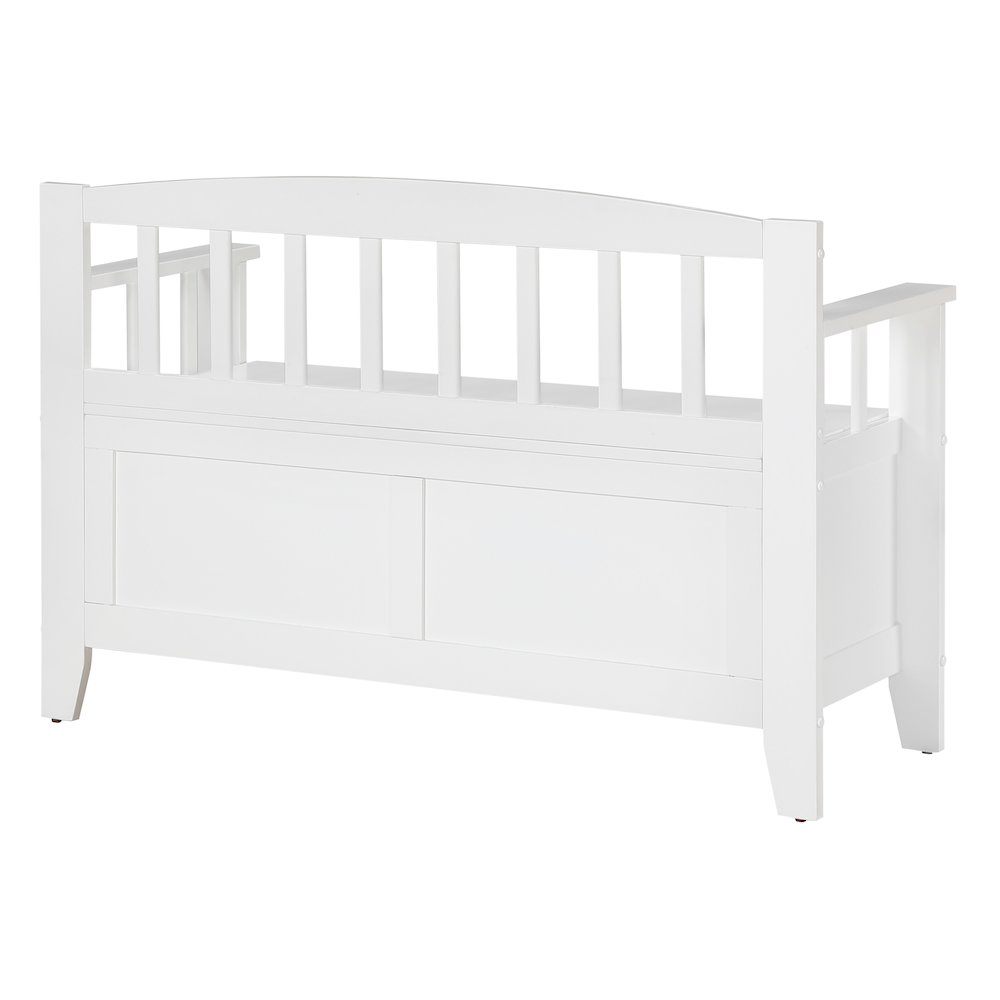 Metro Entry Way Bench with Sierra Snow White finish. Picture 5