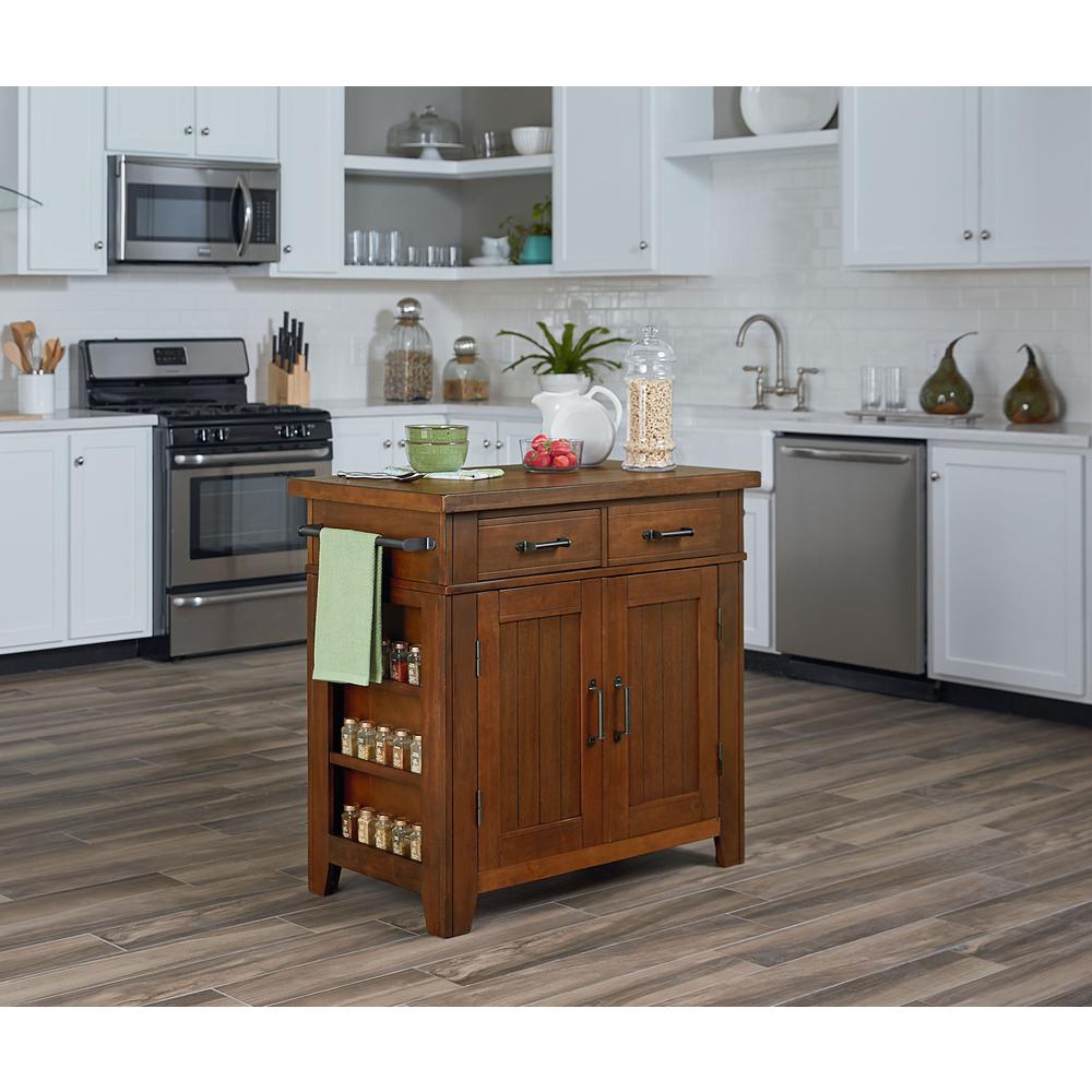 Urban Farmhouse Kitchen Island Vintage Oak Base with Vintage Oak Top, BP-4207-947. Picture 1