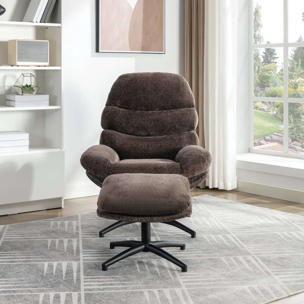 Kerry Swivel Lounge Chair & Footrest. Picture 7