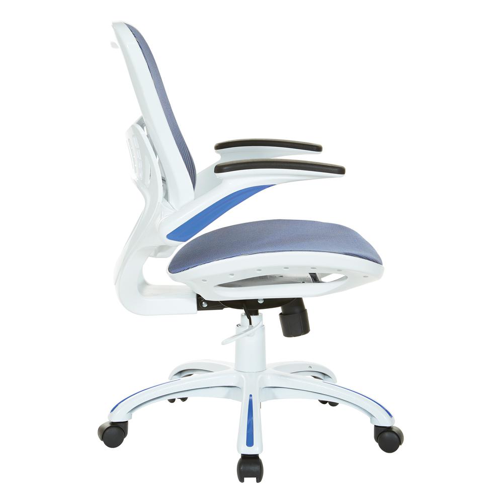 Riley Office Chair with Blue Mesh Seat and Back, RLY26-BL. Picture 3
