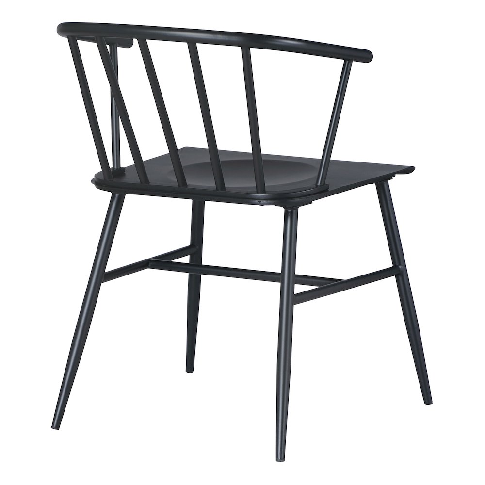 Lincoln All Metal Chair in Black Finish. Picture 4