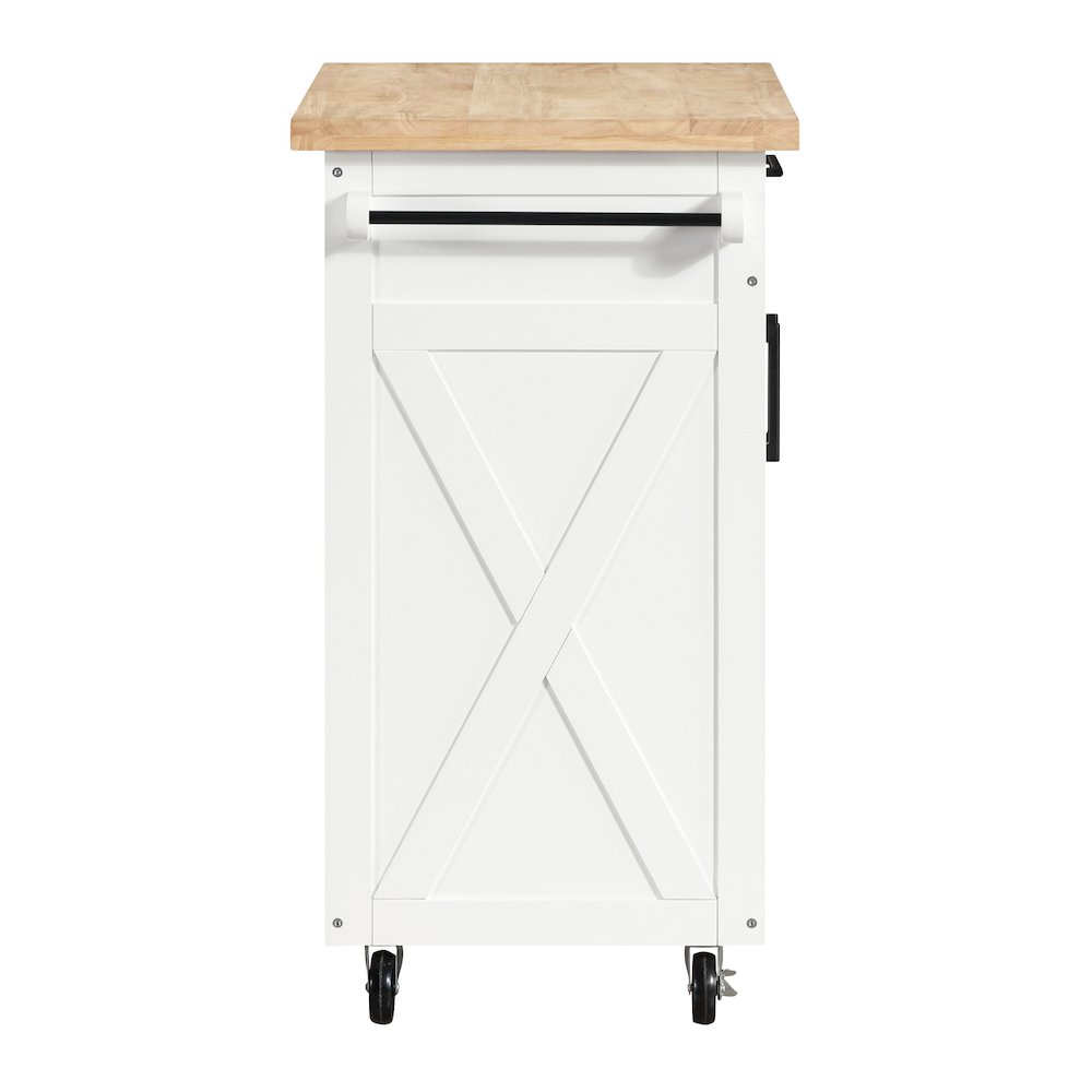 Bolten Kitchen Cart in White FInish. Picture 4