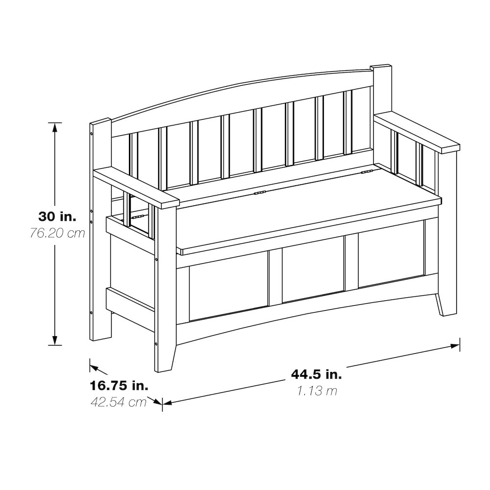 Metro Entry Way Bench with Sierra Snow White finish. Picture 8