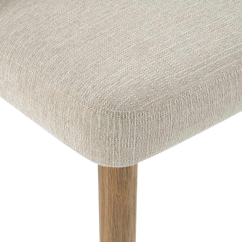 Ralston Dining Chair in Linen Fabric with Medium Oak Legs 2-Pack. Picture 7
