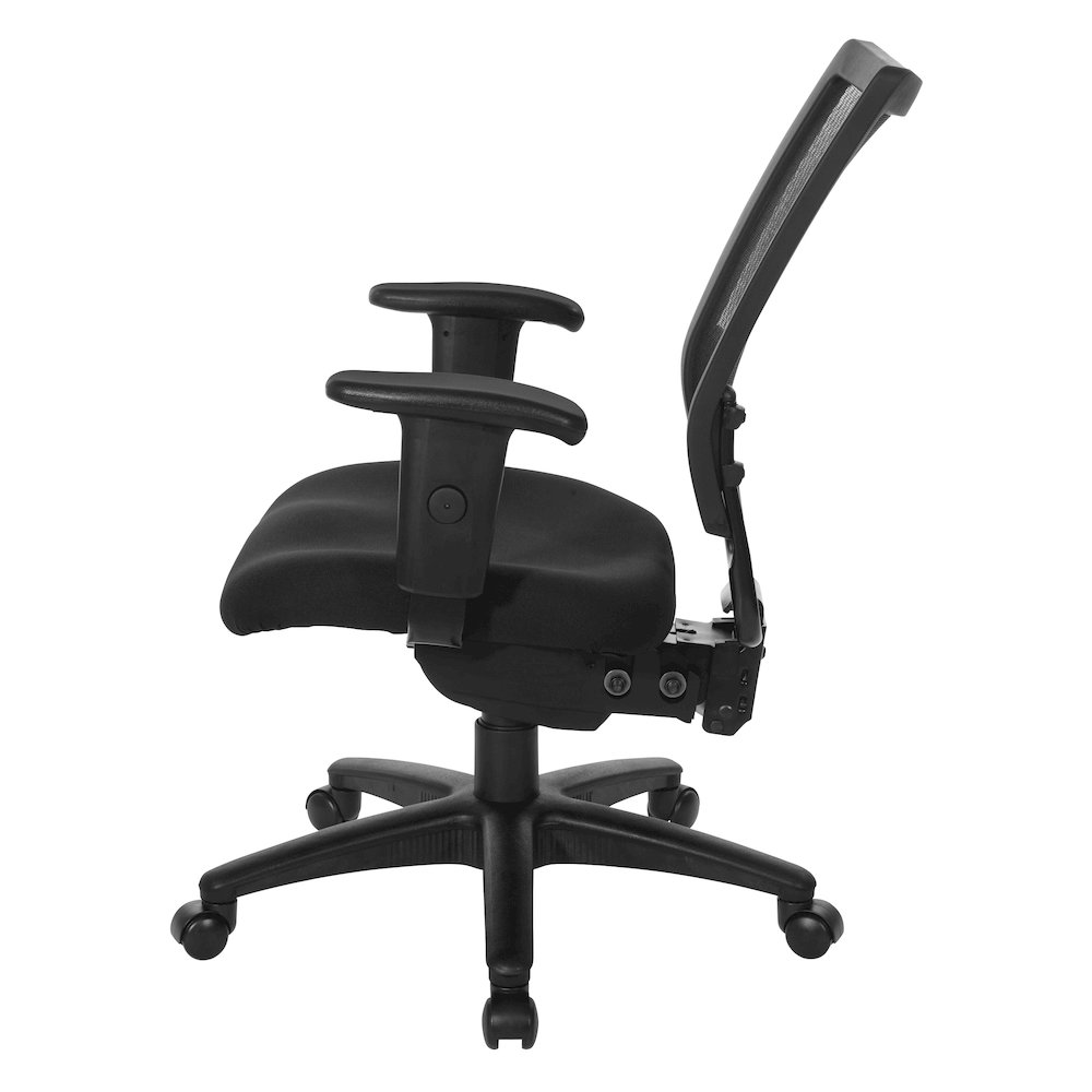Soft Frame Task Chair Mesh Back in Coal Freeflex Fabric Seat in Black Base. Picture 4