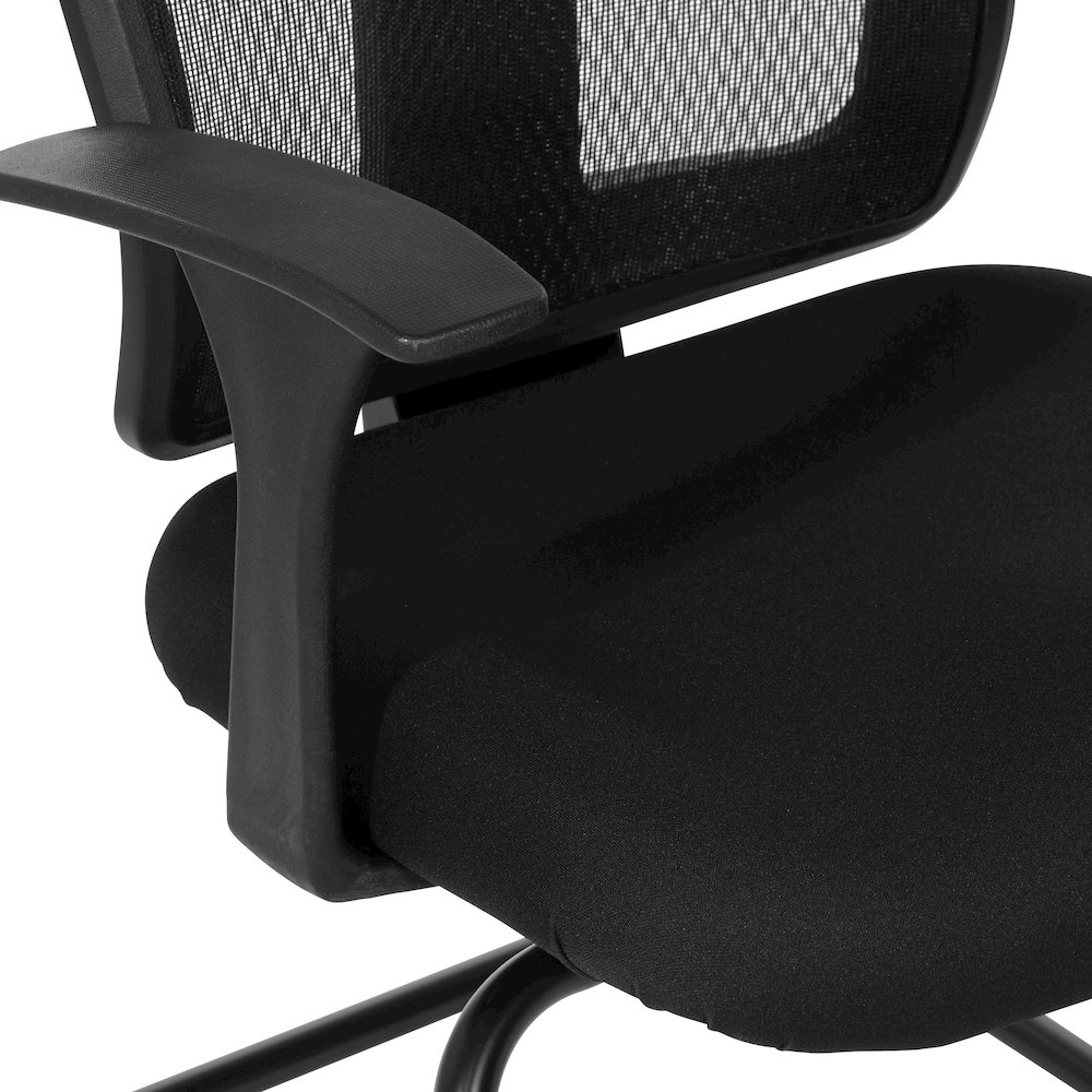 ProGrid Mesh Back Visitor’s Chair in FreeFlex Coal Fabric with Arms. Picture 7