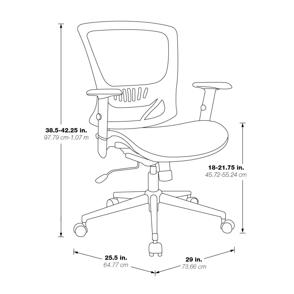 Mesh Back & Seat Locking Tilt Task Chair with Chrome Base, EM91027C-3. Picture 2
