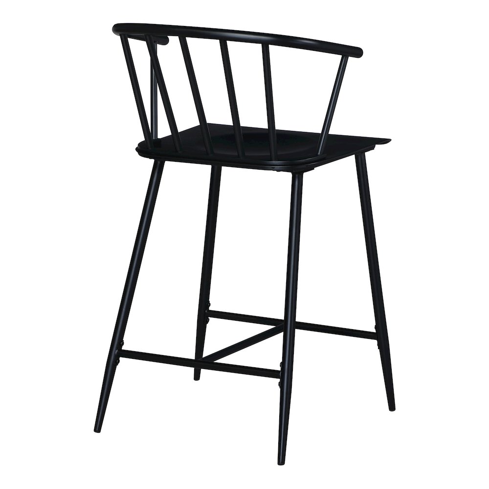 Lincoln All Metal Counter Stool in Black Finish. Picture 4