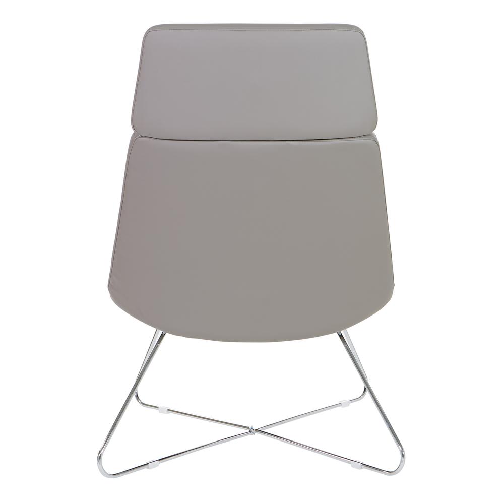 Geena Guest Chair in Dillon Stratus with Chrome Sled Base, GNA50400-R103. Picture 4