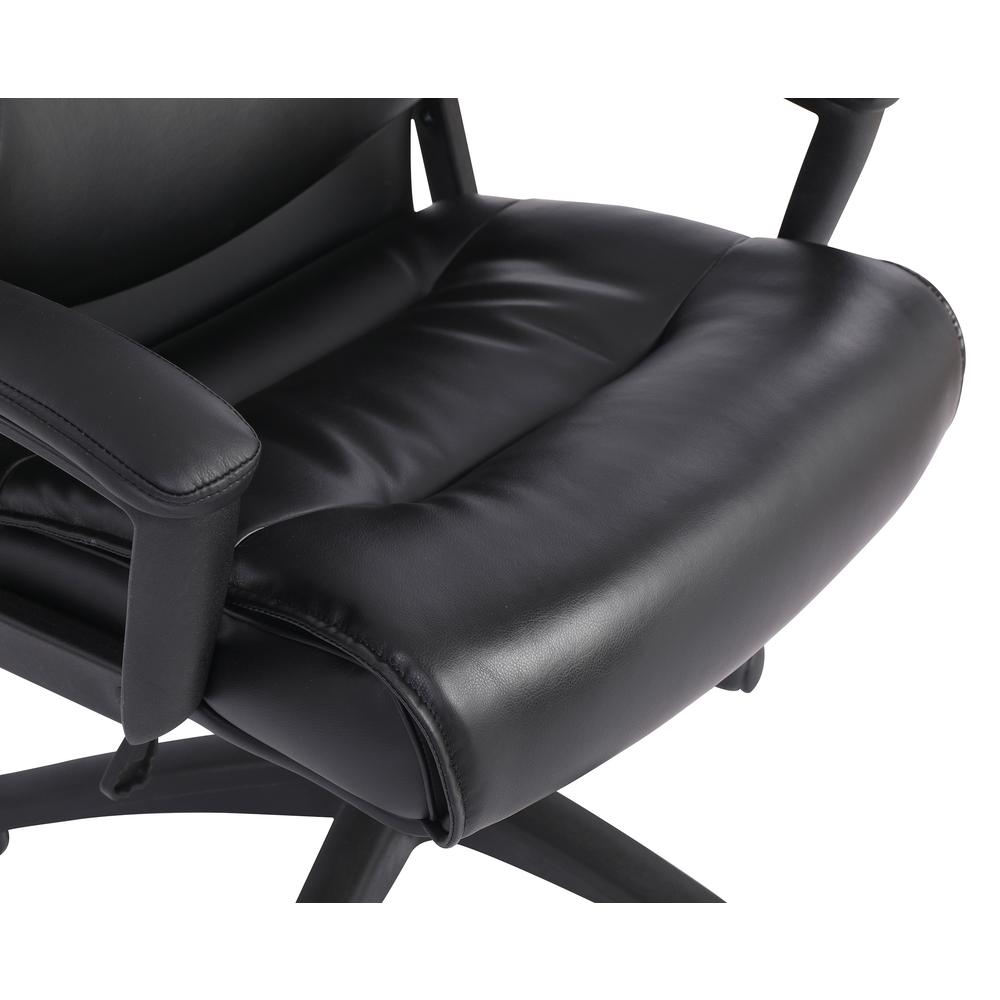 High Back Bonded Lthr Chair, Black. Picture 9