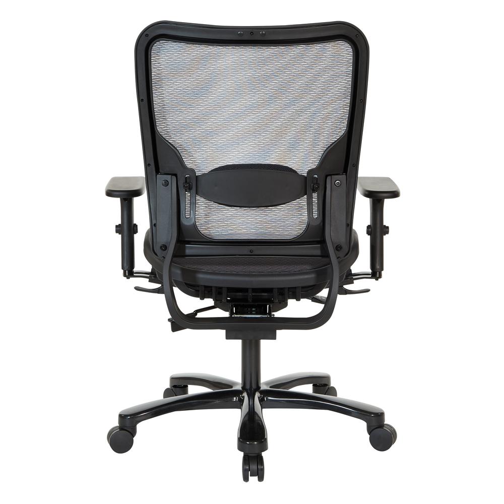 Air Grid Seat and Back Big & Tall Ergonomic Chair with Height Adjustable Lumbar Support, 2-Way Adjustable Arms and Industrial Steel Finish Base, 75-77A753. Picture 5