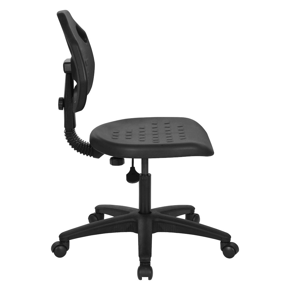 Black Self Skinned Urethane Task Chair. Picture 4