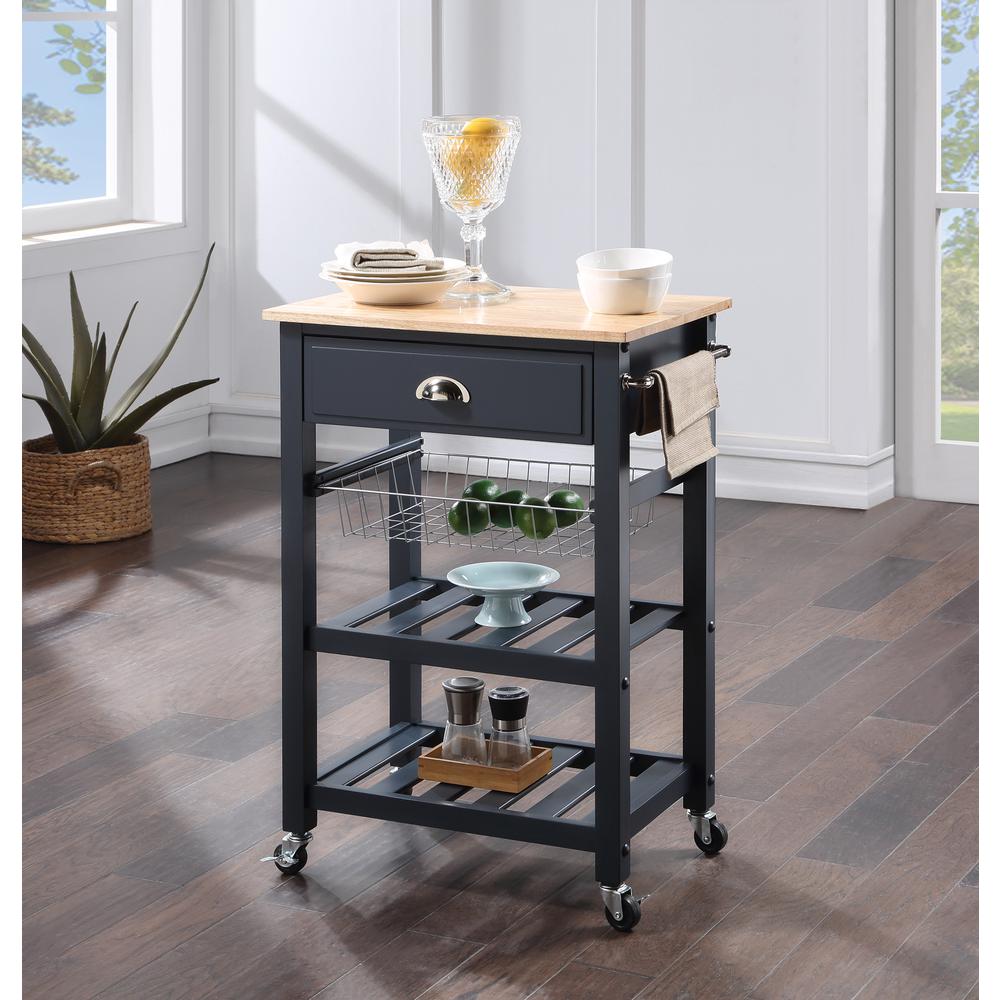 Hampton Kitchen Cart Blue. Picture 7