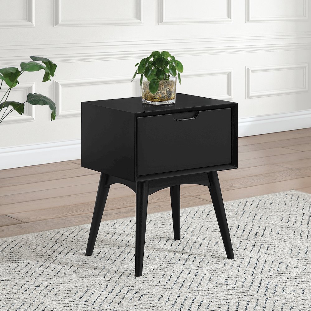Copenhagen Accent Table with Drawer in Black Finish. Picture 8