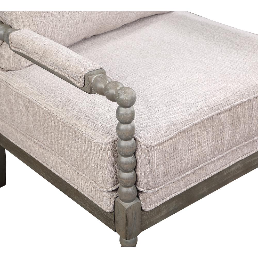 Abbott Chair in Linen Fabric with Brushed Grey Base K/D, ABB-BY6. Picture 7