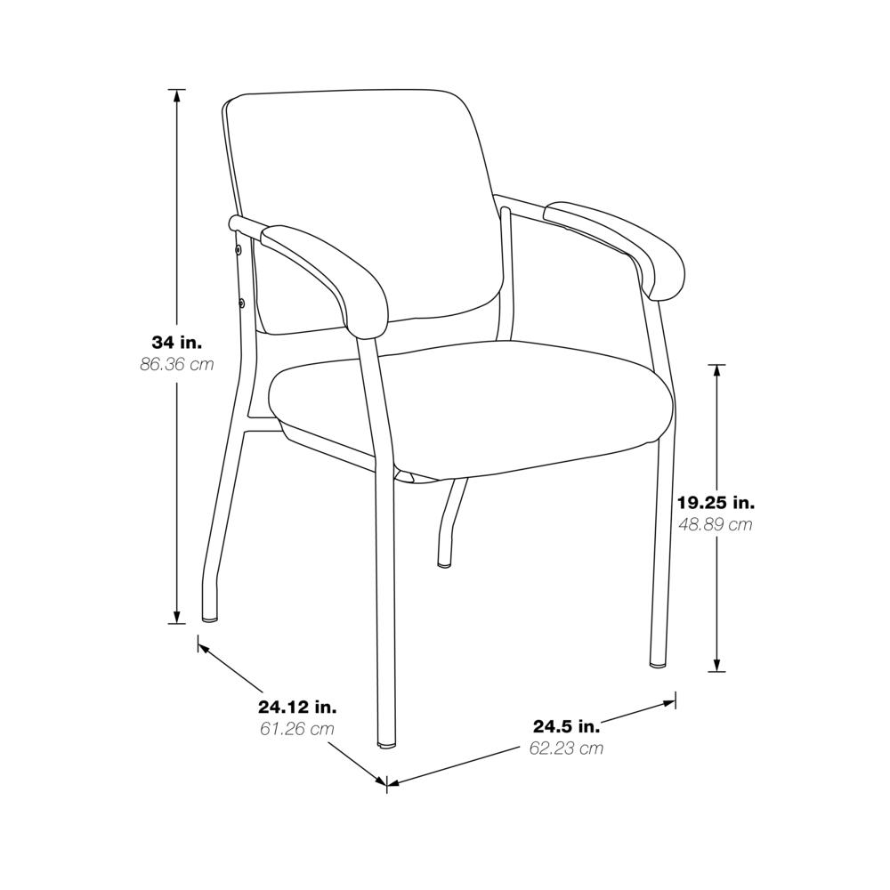 Visitor’s Chair Black Frame Padded Arms, 83710B-231. Picture 2
