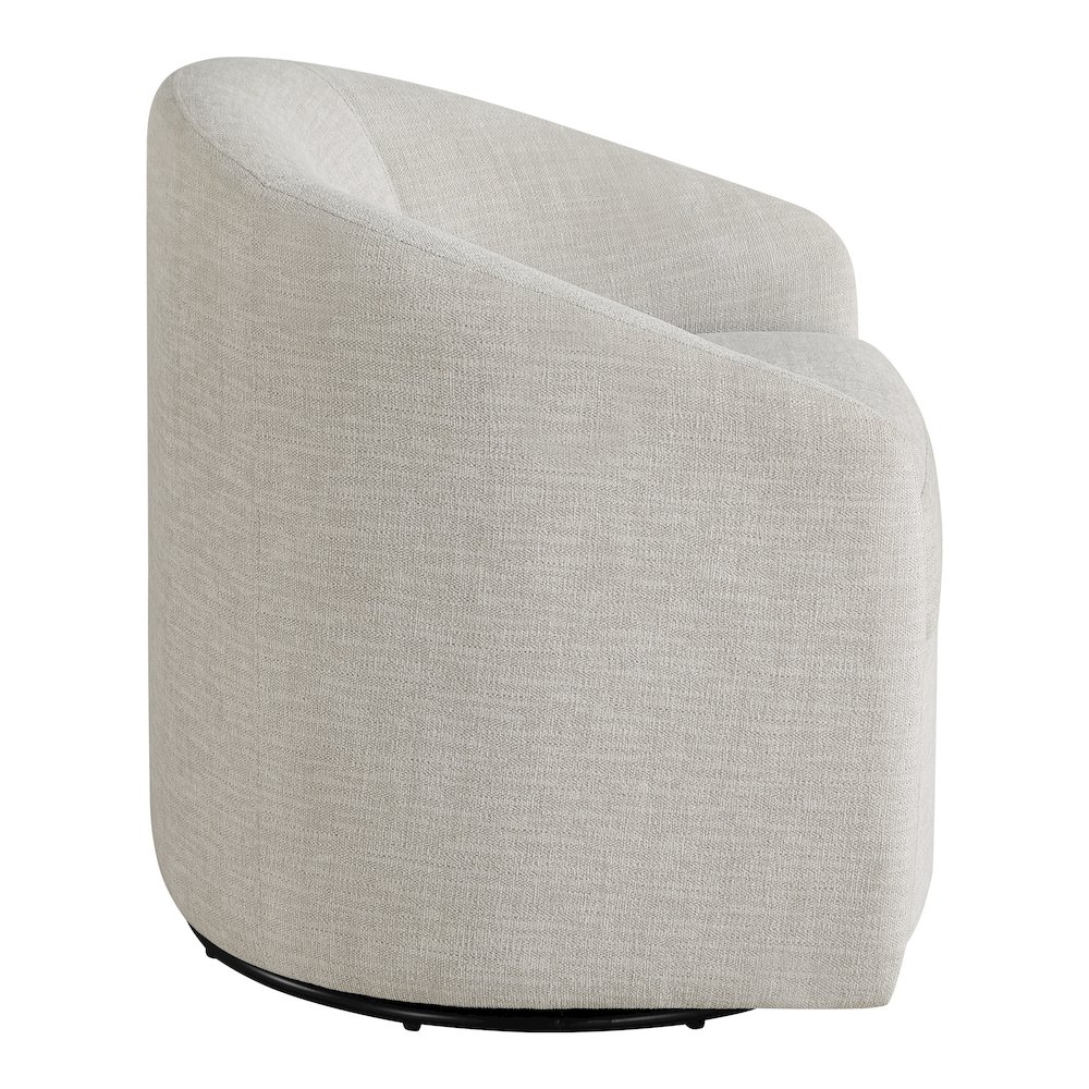 Bella Swivel Chair in Stone Fabric. Picture 3