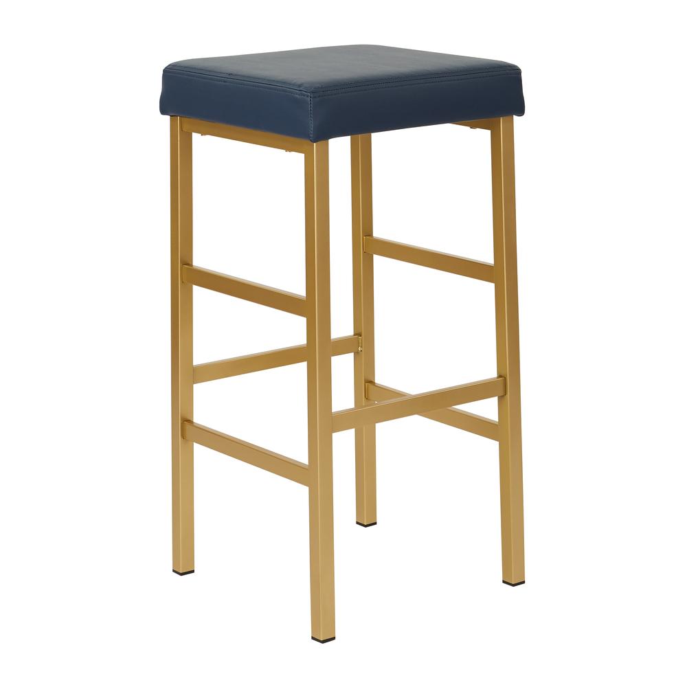 30" Gold Backless Stool. Picture 1