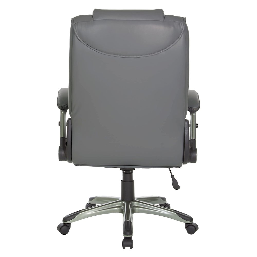 Exec Bonded Lthr Office Chair, Charcoal Grey / Titanium. Picture 8