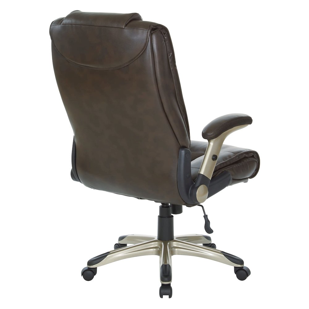 Exec Bonded Lthr Office Chair, Espresso / Cocoa. Picture 9