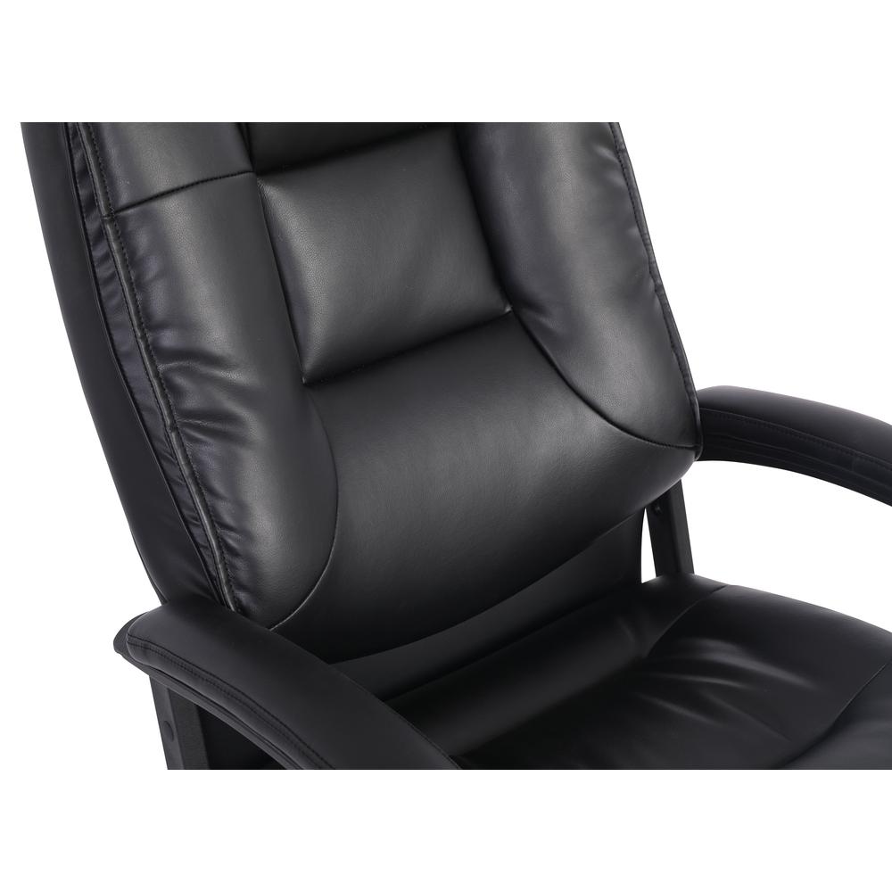 High Back Bonded Lthr Chair, Black. Picture 8