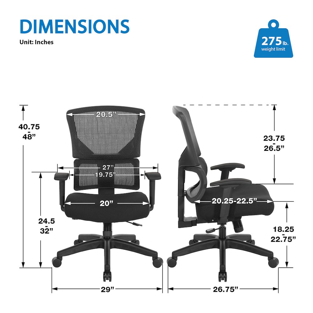 Vertical Matrix Back Manager's Chair. Picture 13