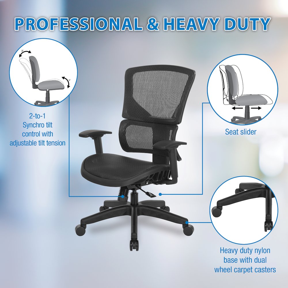 Vertical Matrix Seat & Back Manager's Chair. Picture 13