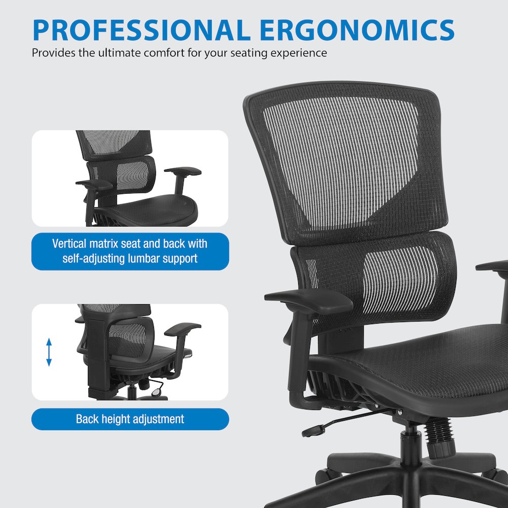 Vertical Matrix Seat & Back Manager's Chair. Picture 11