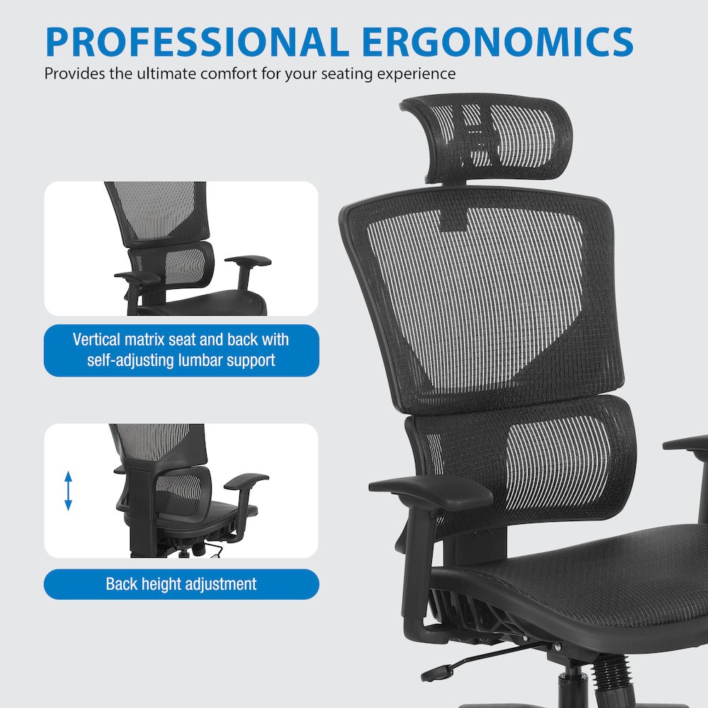 Vertical Matrix Seat & Back Manager's Chair. Picture 10