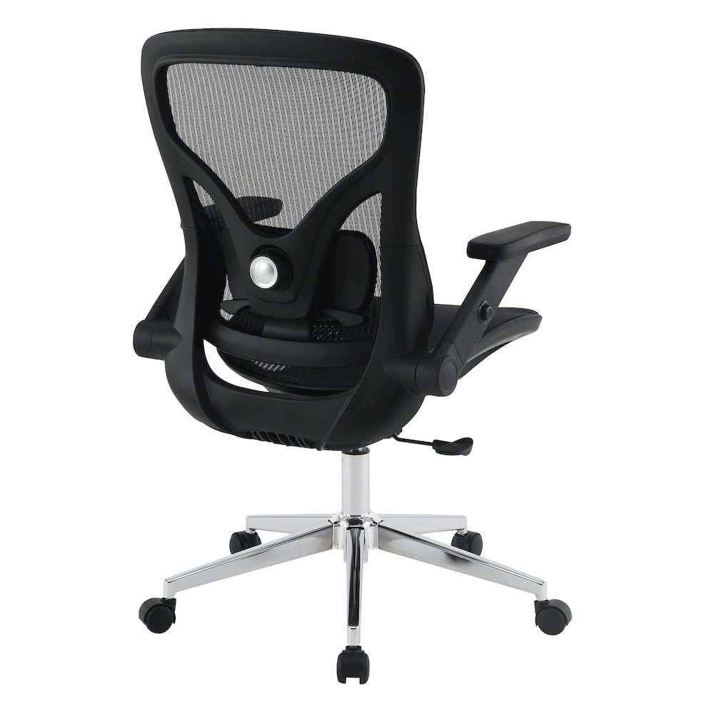 Black Matrix Seat and Back Manager’s Chair, PU-Padded Adjustable 4D Flip Arms. Picture 6