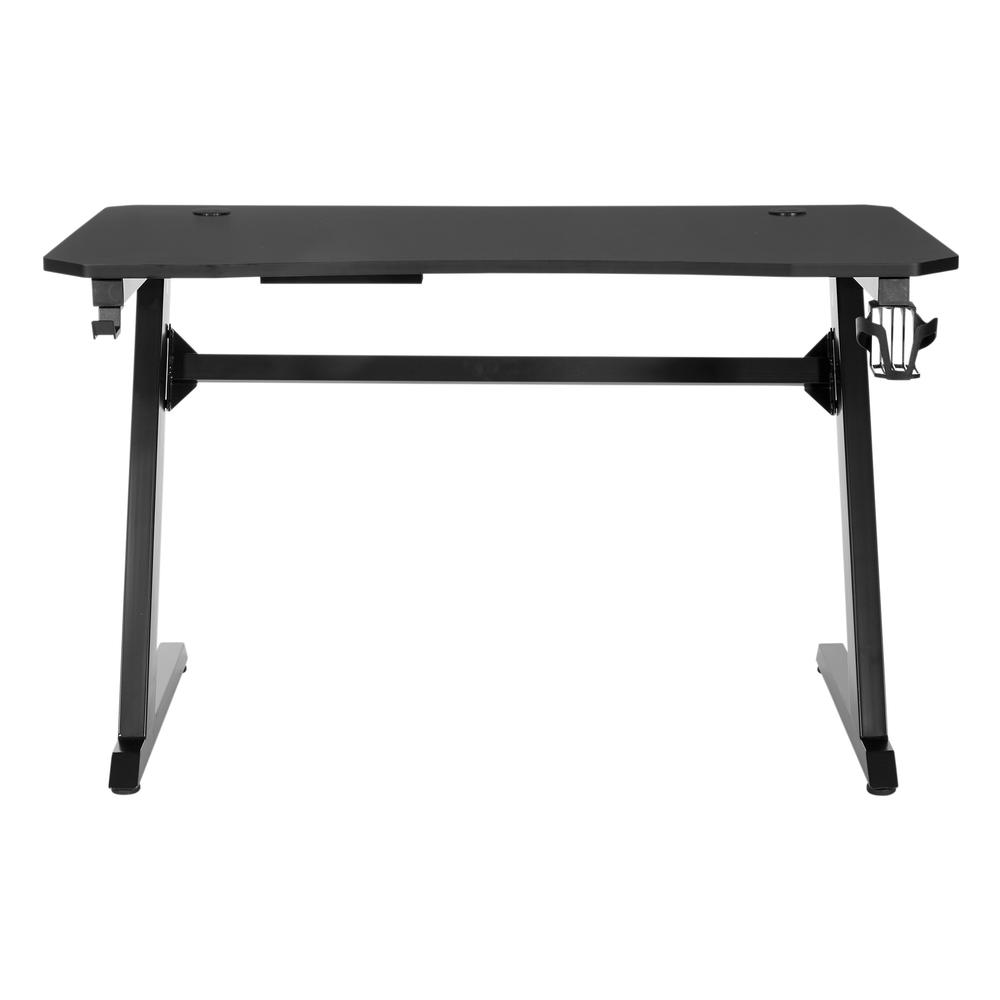 Ghost Battlestation Gaming Desk in Matte Black Top and Black Legs, GST25-BLK. Picture 3