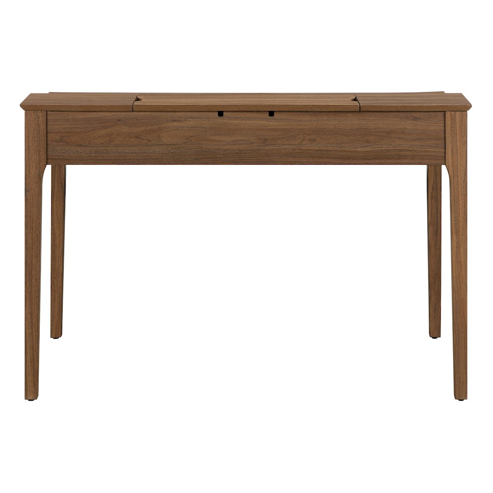 Angelina Desk with Shelf Storage Hutch with Majestic Walnut Finish. Picture 5