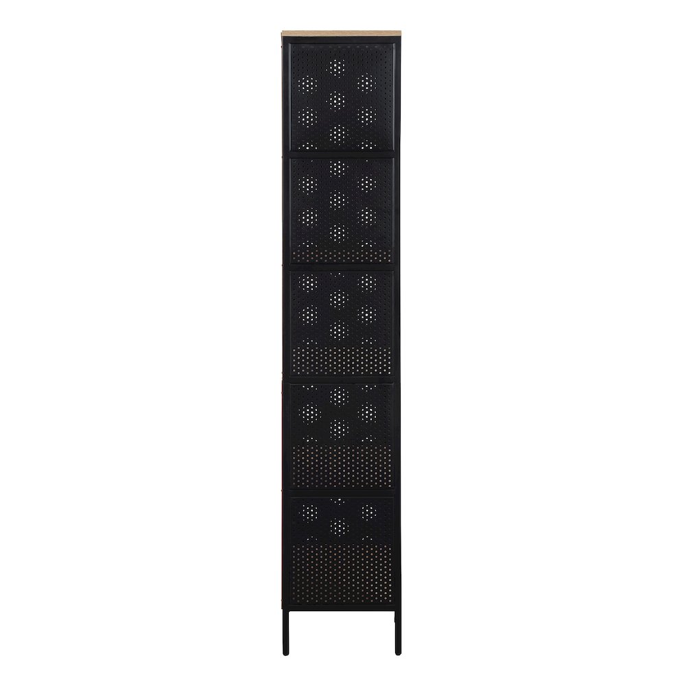 Ace 72” 5-Shelf Bookcase in Rustic Oak Finish. Picture 3