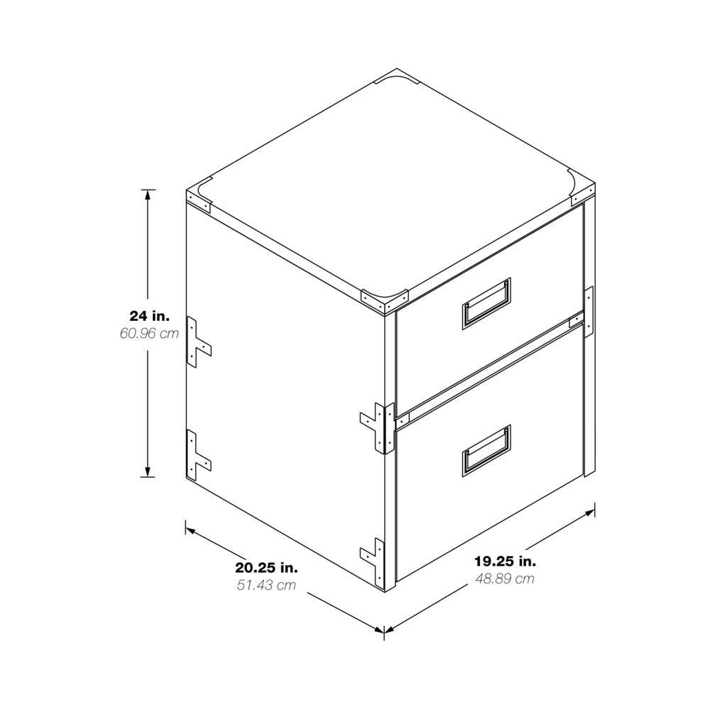 Wellington 2 Drawer File Cabinet. Picture 6