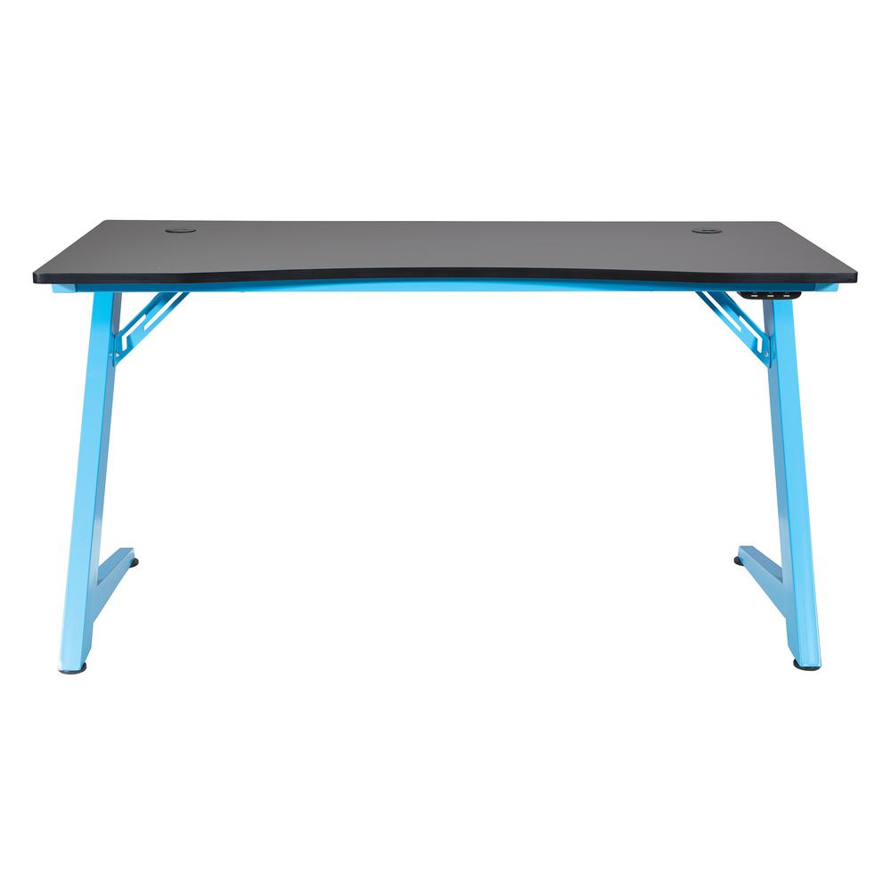 Beta Battlestation Gaming Desk with Black Carbon Top and Matte Blue Legs, BET25-BLU. Picture 3