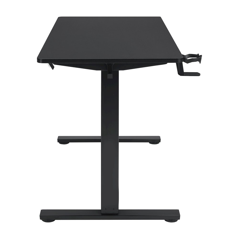 Primo 48" Electric Height Adjustable Gaming Desk in Black Carbon Fiber Finish. Picture 5