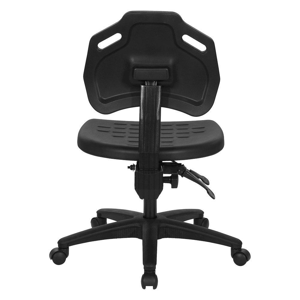 Black Self Skinned Urethane Task Chair Seat With Tilt Back Angel Adjustable. Picture 6