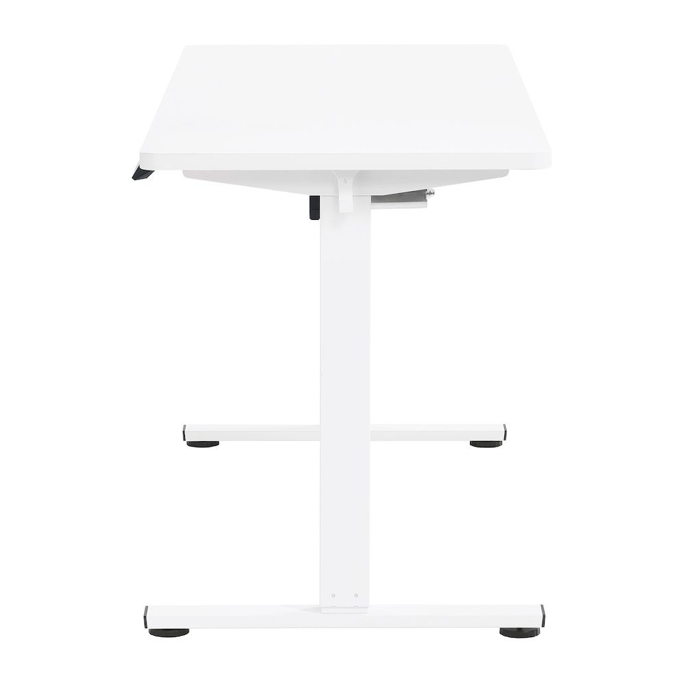 Primo 59"W Sit to Stand Electric Height Adjustable Desk in White Finish. Picture 4