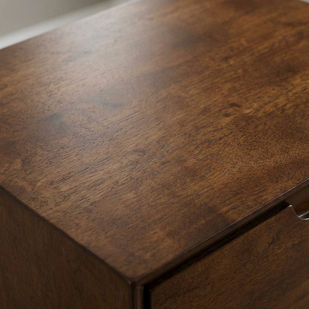 Walnut Accent Table With Drawer For Living Room And Office Spaces. Picture 5