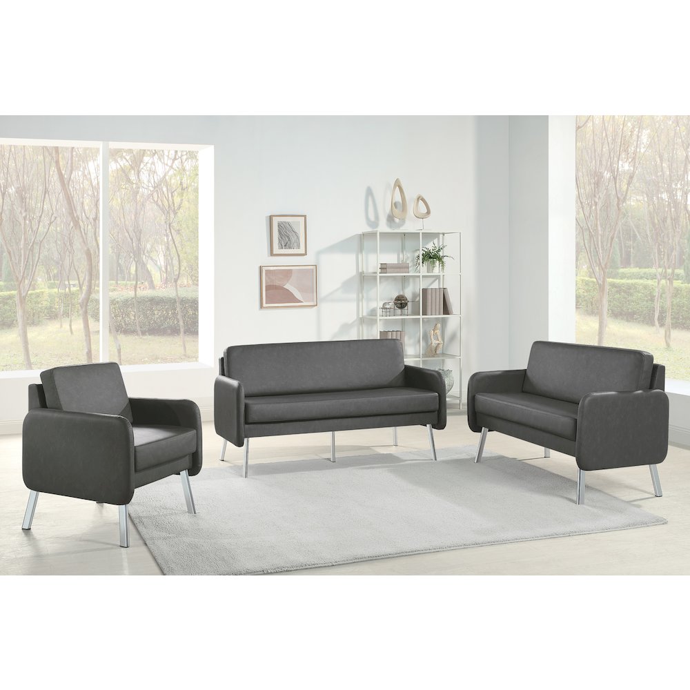 Lounge Sofa in Faux Leather. Picture 6