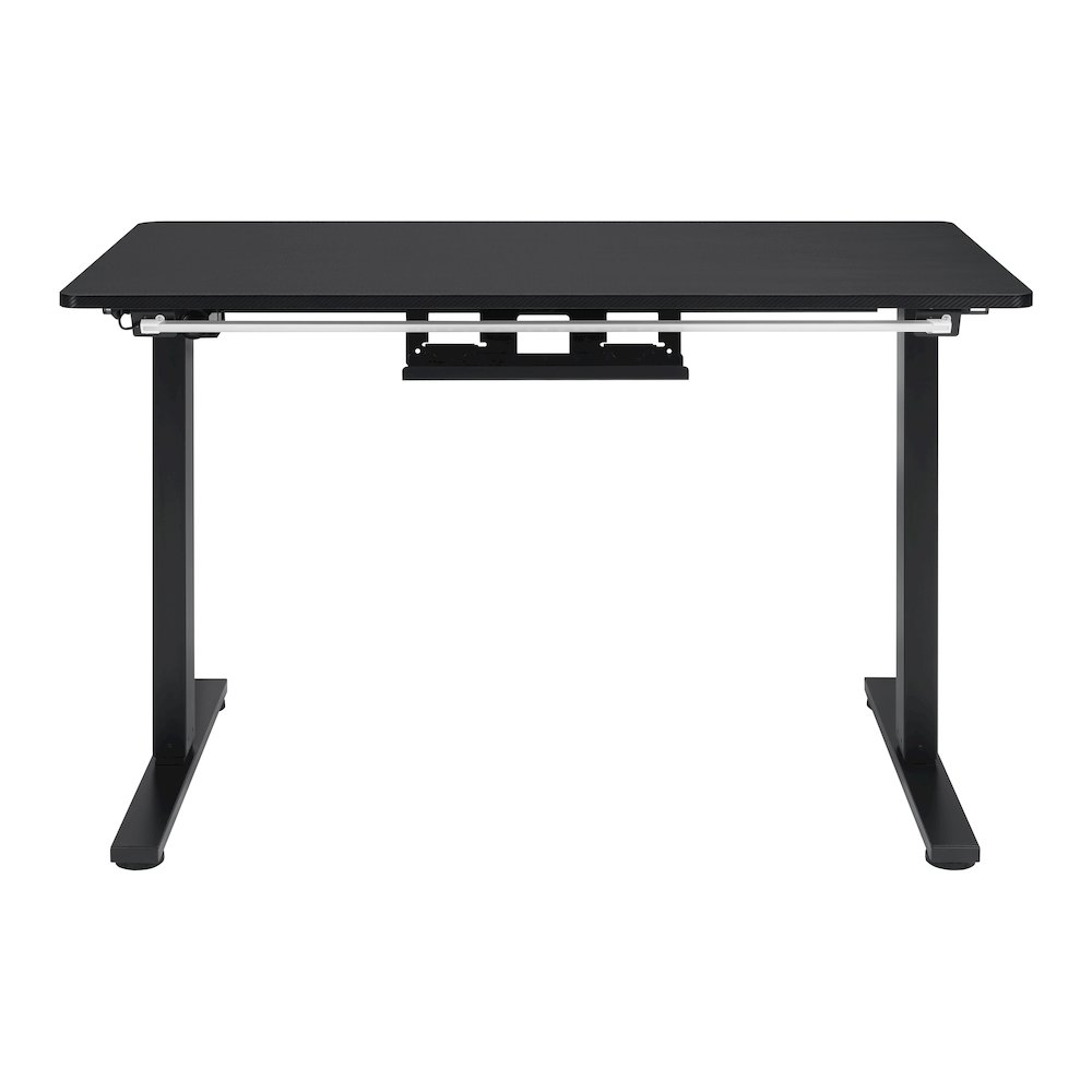 Primo 48" Electric Height Adjustable Gaming Desk in Black Carbon Fiber Finish. Picture 7