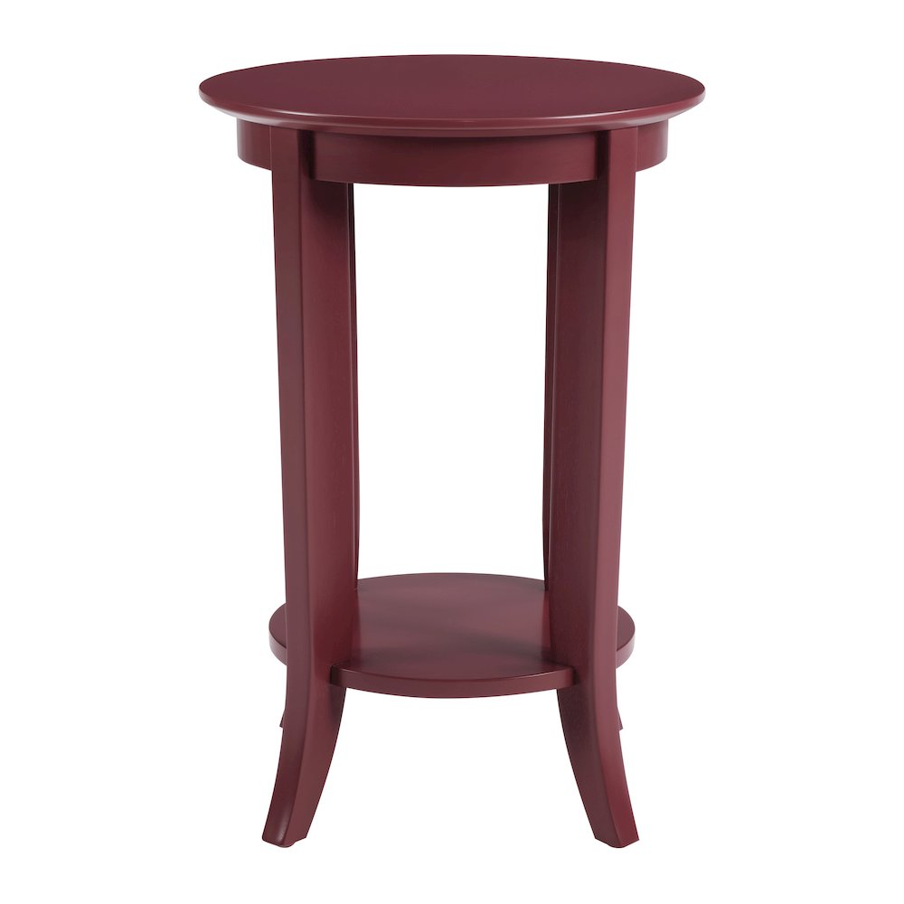 Golden Side Table in Maroon Wood Finish. Picture 2
