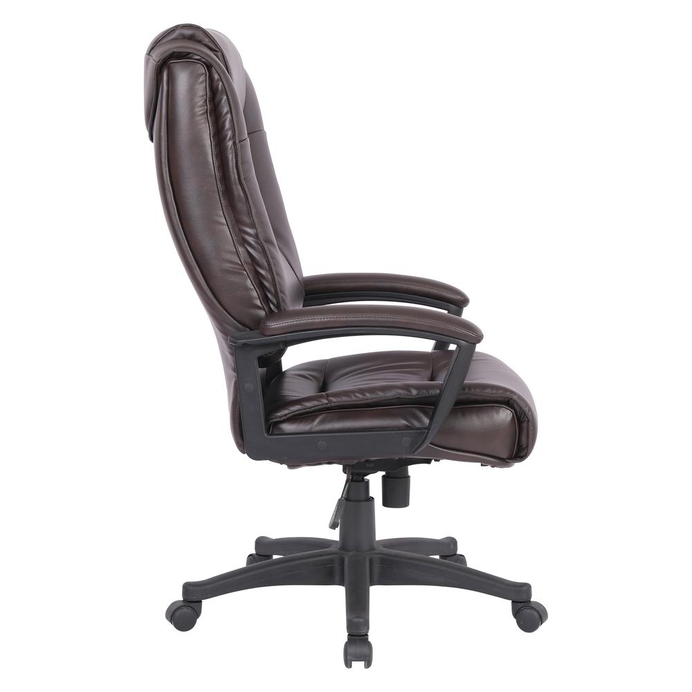 High Back Bonded Lthr Chair, Espresso. Picture 4
