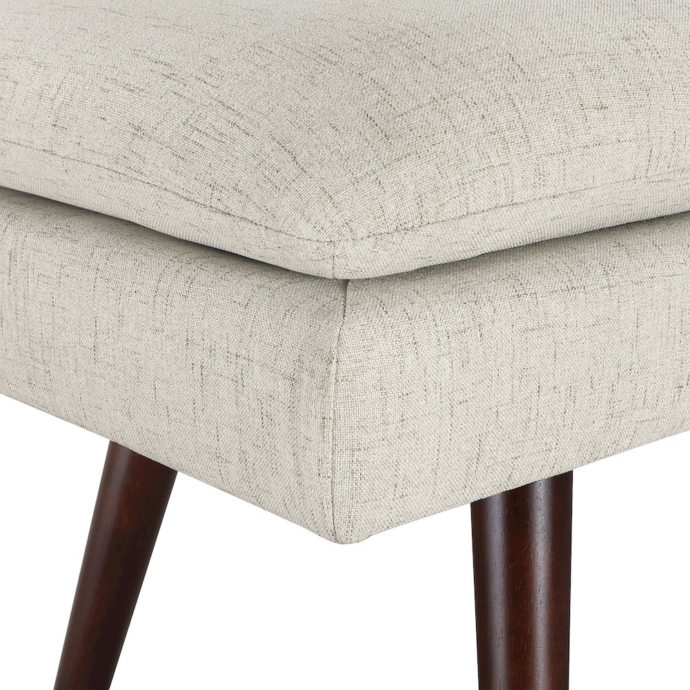 Amanda 54" Mid-Century Bench in Linen Fabric. Picture 7