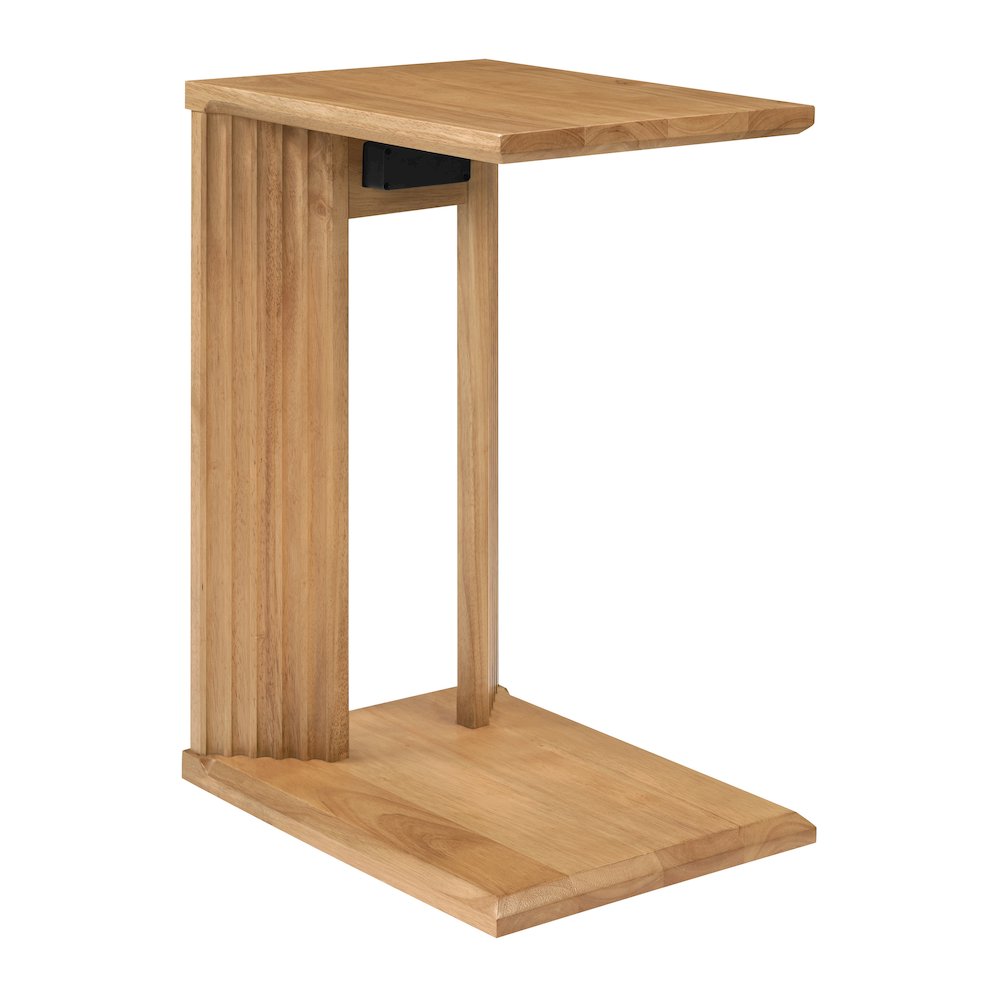Winston Accent C-Table with Power in Natural Oak Finish. Picture 1