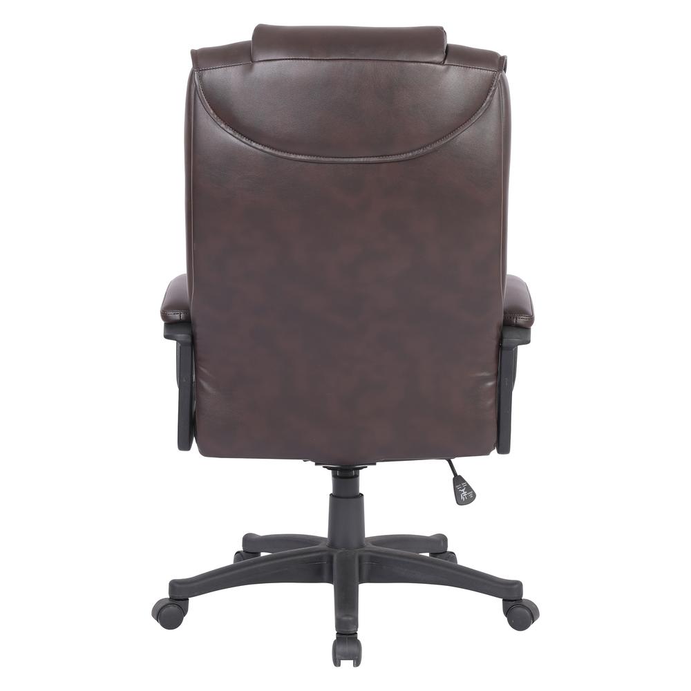 High Back Bonded Lthr Chair, Espresso. Picture 6